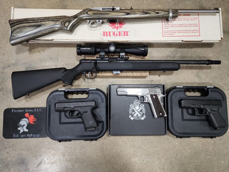 Ruger 10/22 Carbine, Savage Mark II, Glock 19 Gen 5, Springfield 1911 ...
