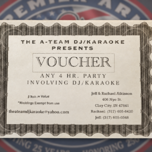 The A-Team DJ/Karaoke Voucher