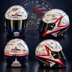 LIVE AUCTION: Freedom 250 Grand Prix Helmet — Signed by Racing Legends